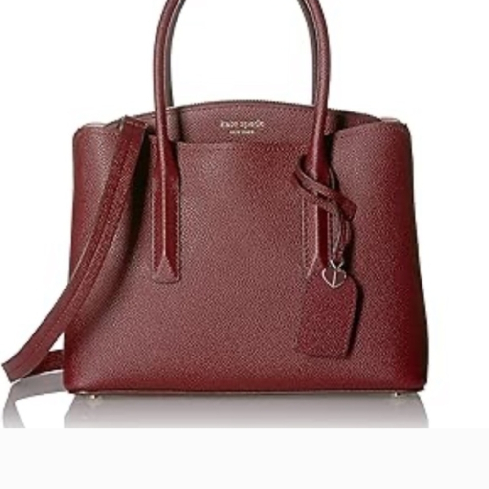 kate spade Burgundy Textured Leather Satchel
